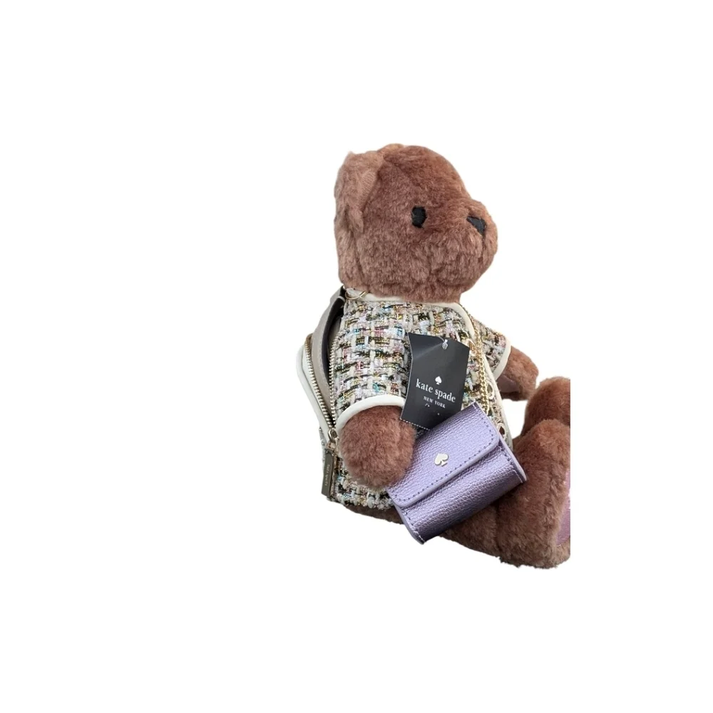NWT NEW NOVELTY Kate Spade Brown Oh What Fun 3D Teddy Bear Tweed Jacket MSRP 449